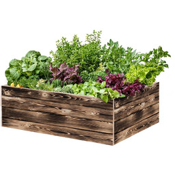 ATMOWOOD Drewniana grządka podwyższona 120 80 40 cm