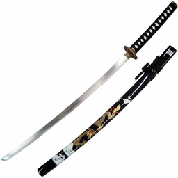 Samurai Katana Dragon Design Black