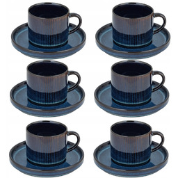 6 X Filiżanka 250 ML Serwis Kawowy Retro