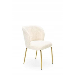 Halmar K474 krzesło do salonu, jadalni kremowy złoty