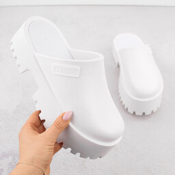 Klapki damskie na masywnej podeszwie białe Big Star