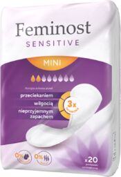 Feminost Sensitive Mini, podpaski urologiczne, 20 sztuk