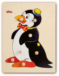 Dida P20 drewniane puzzle, pingwin, puzzle per Bambini