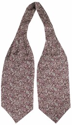 Fular Męski Bawełniany, Spiczasty, Bordowy w Paisley, Łezki
