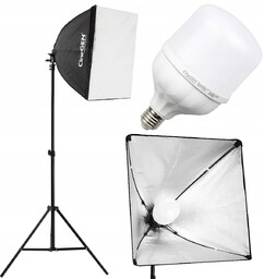 Lampa fotograficzna Led softbox 40x40 cm statyw