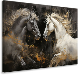 Muralo Obraz Do Salonu Abstrakcyjne Konie 3D 40x30cm