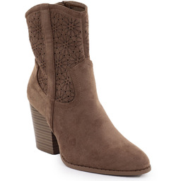 Botki damskie kowbojki ażurowe zamsz brązowe S.Barski HY52-514