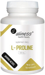 Aliness L-Proline, L-prolina 500 mg, 100 kapsułek vege