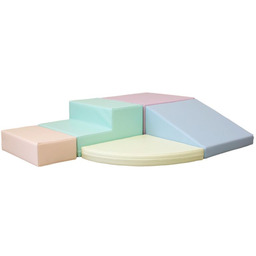Klocki piankowe IGLU Soft Play Corner Climber pastelowy