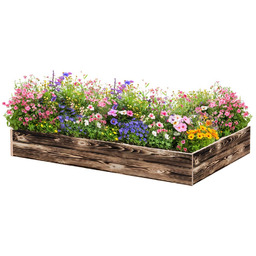 ATMOWOOD Drewniana grządka podwyższona 140 80 20 cm