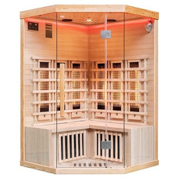 Sauna na podczerwień 3-osobowa 120x120 cm grzejniki kwarcowe