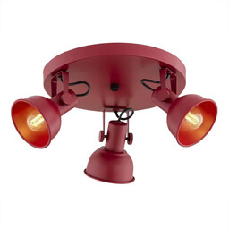Plafon reflektory na kole LENORA 6264 czerwony -