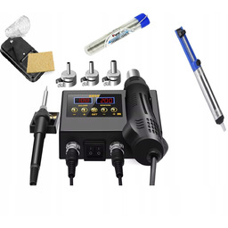 Stacja lutownicza Hot Air lutownica 2w1 700W Zestaw