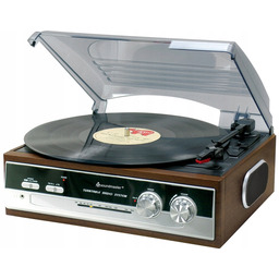 Gramofon Soundmaster PL186H Brązowy