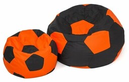 GO GIFT Pufa worek Piłka 7 XL Czarno-pomarańczowy