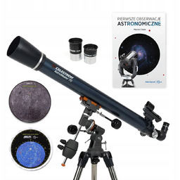 Teleskop Celestron AstroMaster 70 Eq książka i akcesoria