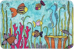 WENKO Mata łazienkowa Rollin''Art Ocean Life, aksamitna powierzchnia,