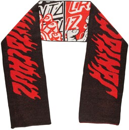 szalik SANTA CRUZ - Handled Scarf Black/Red/White (BLACK