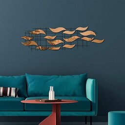 Stylowy dekoracyjny metalowy element ścienny, 110 cm x