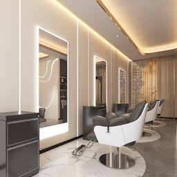 Konsola konsoleta fryzjerska barberska lustro fryzjerskie LED 200x80