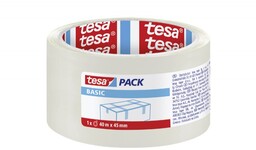 Taśma pakowa Tesa Basic, transparentna, długość 40 m,
