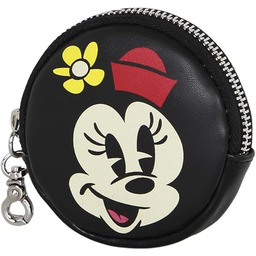 Myszka Minnie Face -Portmonetka Cookie, Czarna, 8,7 x