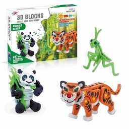 Panda Tygrys Modliszka Zestaw Klocków Piankowych