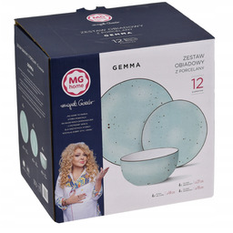 Serwis Obiadowy Komplet Talerzy 12EL. Zestaw dla 4