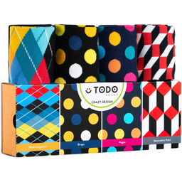 Todo Socks Zestaw prezentowy kolorowych skarpet CRAZY DESIGN