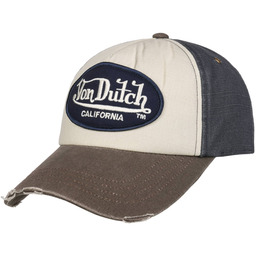 Czapka Distressed Cotton by Von Dutch, szaro-beżowy, One