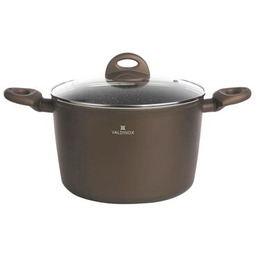 Garnek 24 cm z pokrywą 6l Valdinox Aurum