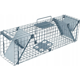 Żywołapka Dwuwejściowa 65cm Pułapka na Koty Wydry Klatka