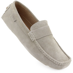 Skórzane mokasyny męskie półbuty beżowe Big Star RR174050