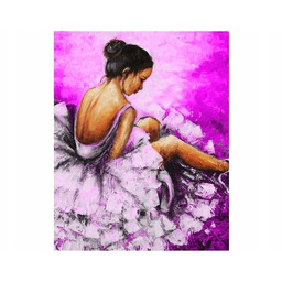 Obraz Baletnica fioletowym tle