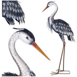 Figura ogrodowa Esson czapla stalowa 105 cm