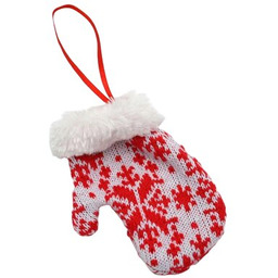 SASKA GARDEN Zawieszka Rękawiczka 21 cm Czerwono-biały
