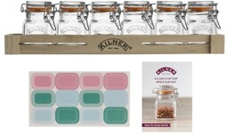Kilner Zestaw 6 słoiczków do przypraw w skrzyneczce