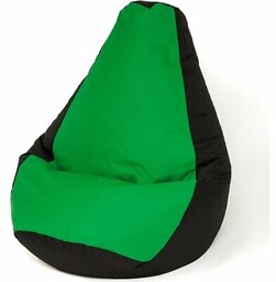 GO GIFT Pufa worek Grusza Czarno-zielony L 105