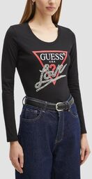 GUESS Czarny damski longsleeve Love Tee