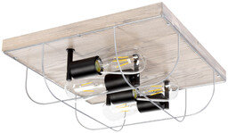 Lampa ścienna/sufitowa Netuno 4xE27 Max.15W LED Witrażowa Sosna