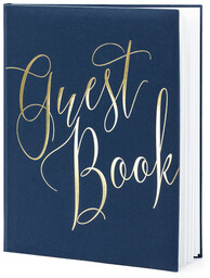 Księga Gości Guest book, 20x24,5 cm, granatowy