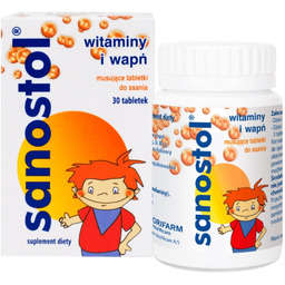 Sanostol witaminy i wapń dzieci 4+ 60 tabletek