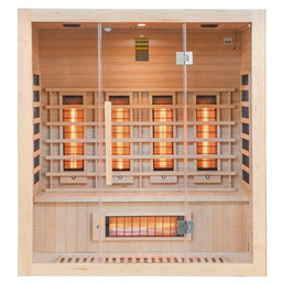 Sauna na podczerwień 4-osobowa 175x120 cm grzejniki kwarcowe