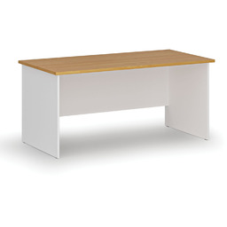 Biurko PRIMO WHITE, 160x80 cm, biały/buk