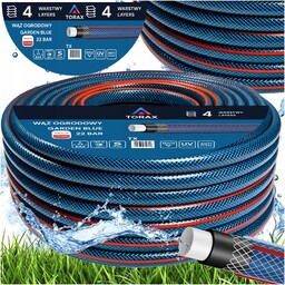 Wąż Ogrodowy 4-WARSTWOWY 22BAR 1" Cal 30M Wzmocniony
