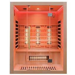 Sauna na podczerwień 4-osobowa 150x120 cm grzejniki kwarcowe