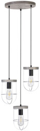 Lampa Wisząca Netuno 3xE27 Max.15W LED Witrażowa Sosna