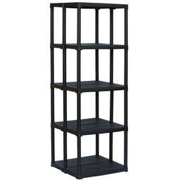 Regał plastikowy TEMPO, 1760x600x585 mm, 5 półek