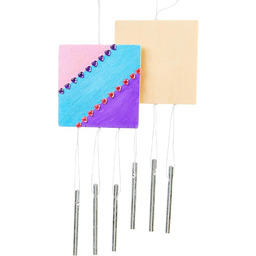 Colorations BREEZY drewniane dzwoneczki wietrzne (12 sztuk)