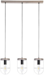 Lampa Wisząca Netuno 3xE27 Max.15W LED Witrażowa Sosna